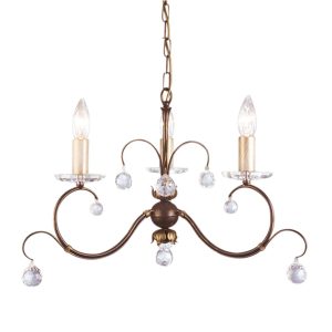 Lunetta 3 Light Chandelier Bronze Patina - LUN3 BR