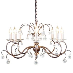 Lunetta 8 Light Chandelier Bronze Patina - LUN8 BR