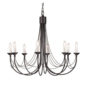 Carisbrooke 8 Light Chandelier Black - CB8 BLACK