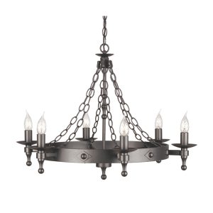 Warwick 6 Light Chandelier Graphite Black - WR6 GRAPHITE