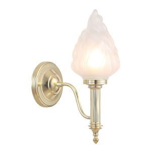 Carroll 1 Light Wall Light Polished Brass - BATH/CARROLL3 PB