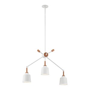 Danika 3 Light Linear Chandelier White - KL/DANIKA3