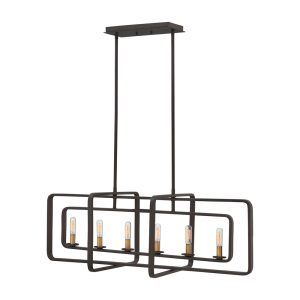 Quentin 6 Light Island Chandelier Buckeye Bronze - HK/QUENTIN/6ISLE