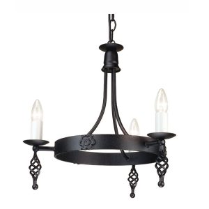 Belfry 3 Light Chandelier Black - BY3 BLACK