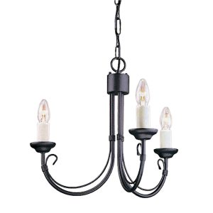 Chartwell 3 Light Chandelier Black - CH3 BLACK