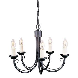 Chartwell 5 Light Chandelier Black - CH5 BLACK