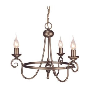 Harlech 3 Light Chandelier Dark Bronze - HR3A BRONZE