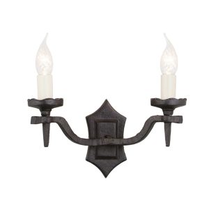 Rectory 2 Light Wall Light Black - RY2B BLACK