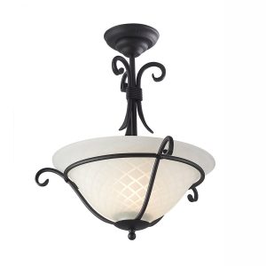 Torchiere Semi Flush Black - TCH/SF BLACK