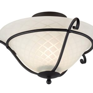 Torchiere Flush Mount Black - TCH/F BLACK