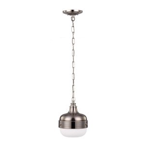 Cadence Mini Pendant Polished Nickel / Brushed Steel - FE/CADENCE/1P BS