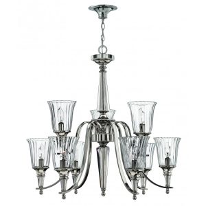 Chandon 9 Light Chandelier Sterling - HK/CHANDON9