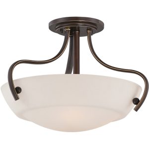 Chantilly 3 Light Semi Flush Mount Palladian Bronze - QZ/CHANTILLY/SF3