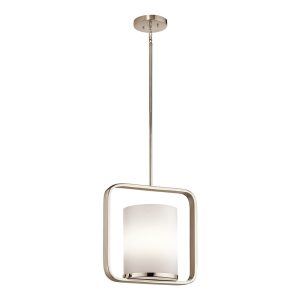 City Loft 1 Light Medium Pendant Polished Nickel - KL/CITY LOFT/P/M