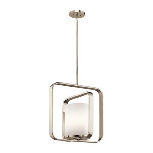 City Loft 1 Light Large Pendant Polished Nickel - KL/CITY LOFT/P/L