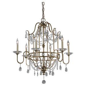 Gianna 6 Light Chandelier Gilded Silver - FE/GIANNA6