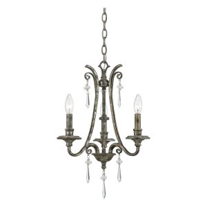 Kendra 3 Light Chandelier Mottled Silver - QZ/KENDRA3