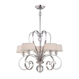 Madison Manor 5 Light Chandelier Imperial Silver - QZ/MADISONM5 IS