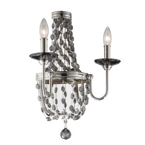 Malia 2 Light Wall Light Polished Nickel - FE/MALIA2