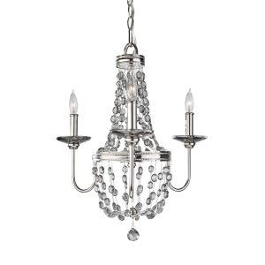 Malia 3 Light Mini Chandelier Polished Nickel - FE/MALIA3