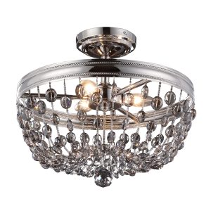 Malia 3 Light Semi Flush Polished Nickel - FE/MALIA/SF