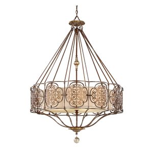 Marcella  Pendant Chandelier British Bronze & Oxidised Bronze - FE/MARCELLA4