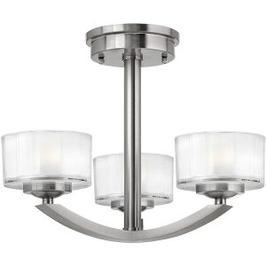 Meridian Semi Flush Brushed Nickel - HK/MERIDIAN/SF