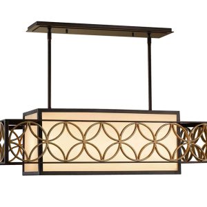 Remy 4 Light Chandelier Heritage Bronze & Parisienne Gold - FE/REMY/P/A