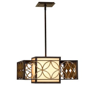 Remy 1 Light Chandelier Heritage Bronze & Parisienne Gold - FE/REMY/P/B