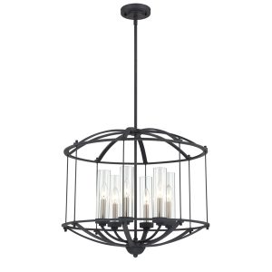 Troy 6 Light Pendant Chandelier Royal Ebony - QZ/TROY/P