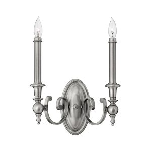 Yorktown 2 Light Wall Light Antique Nickel - HK/YORKTOWN2