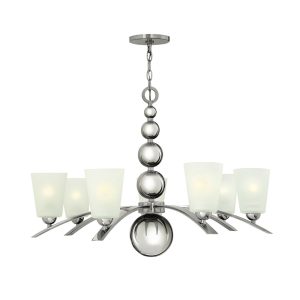 Zelda 7 Light Chandelier Polished Nickel - HK/ZELDA7 PN