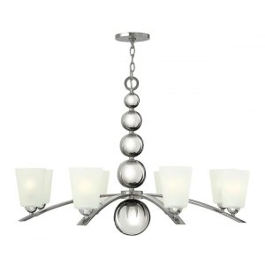 Zelda 8 Light Chandelier Polished Nickel - HK/ZELDA8 PN