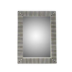 Indi Bone Inlay Wall Mirror Black - 40469