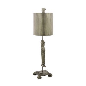 Caryatid Table Lamp By Paul Grüer Aged Silver - FB/CARYATID-S