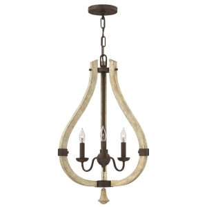 Middlefield 3 Light Chandelier Iron Rust - HK/MIDDLEFIELD3