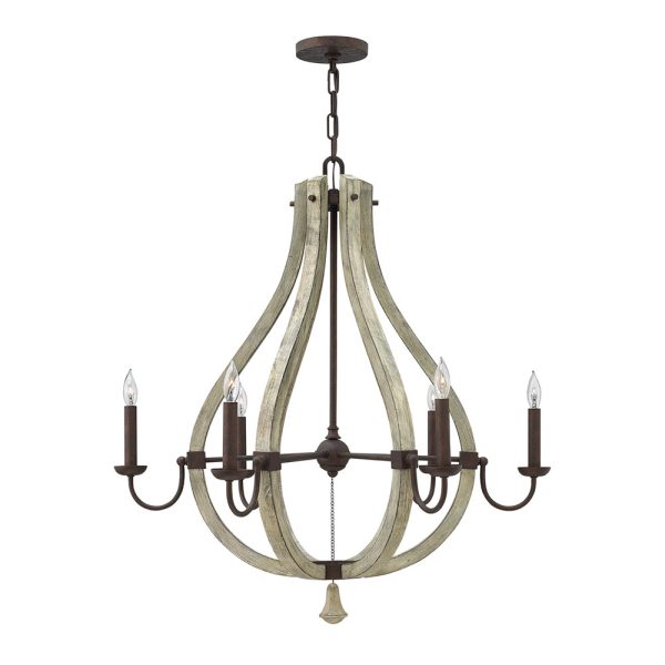 Middlefield 6 Light Chandelier Iron Rust - HK/MIDDLEFIELD6