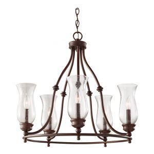 Pickering Lane 5 Light Chandelier Heritage Bronze - FE/PICKERINGL5