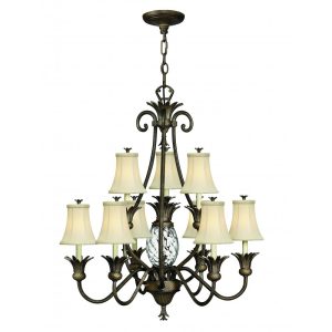 Plantation 10 Light Chandelier Pearl Bronze - HK/PLANT10 PZ