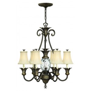 Plantation 7 Light Chandelier Pearl Bronze - HK/PLANT7 PZ