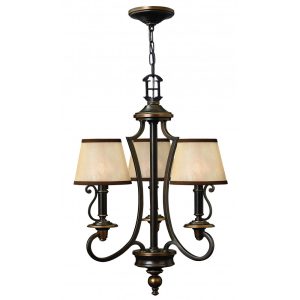 Plymouth 3 Light Chandelier Olde Bronze - HK/PLYMOUTH3