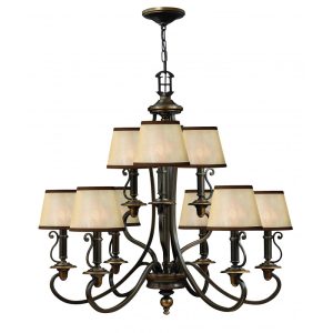 Plymouth 9 Light Chandelier Olde Bronze - HK/PLYMOUTH9