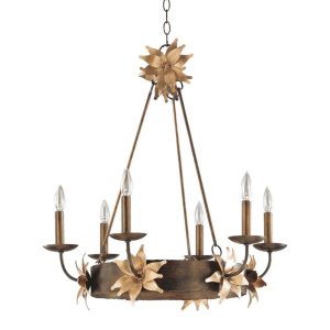 Simone 6 Light Chandelier By Elaine Gleason Gold - FB/SIMONE6