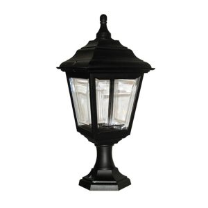 Kerry Pedestal / Porch Lantern Black - KERRY PED/POR