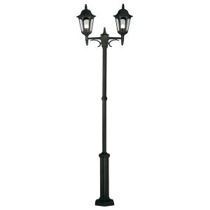 Parish Twin Lamp Post Black - PR8