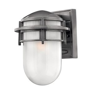 Reef Small Wall Lantern Hematite - HK/REEF/SM HE