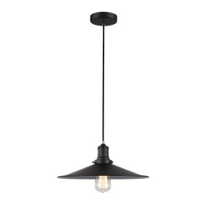 Industrial Large Metal Coolie Black - Piatto1