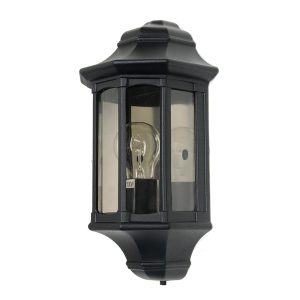 Newbury Half Wall Lantern Black - GZH/NB7