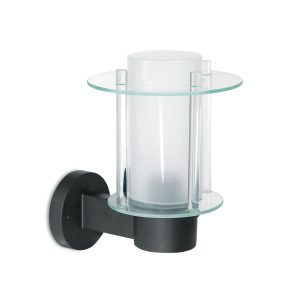 Provado Glass Wall Lantern Black - F3355-BL