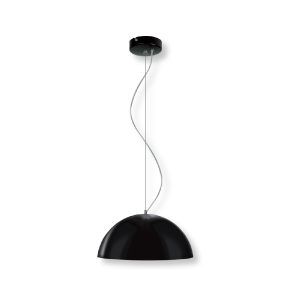 Small Retro Modern Shade Pendant Black / White - MS400-BLWH